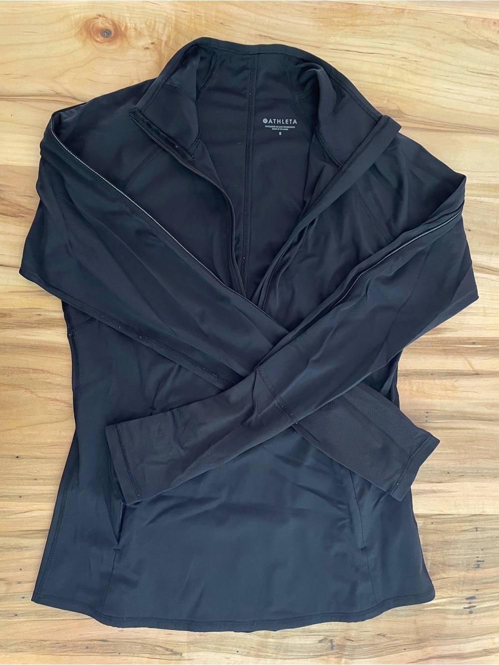 Athleta Black Half-Zip Performance Pullover